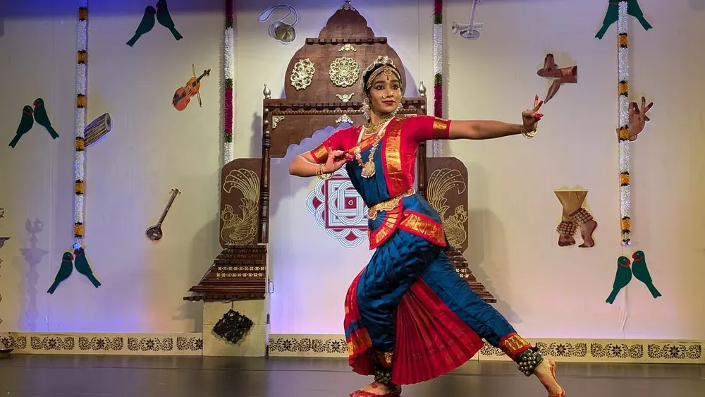 Bharatanatyam dance performance in Sacramento